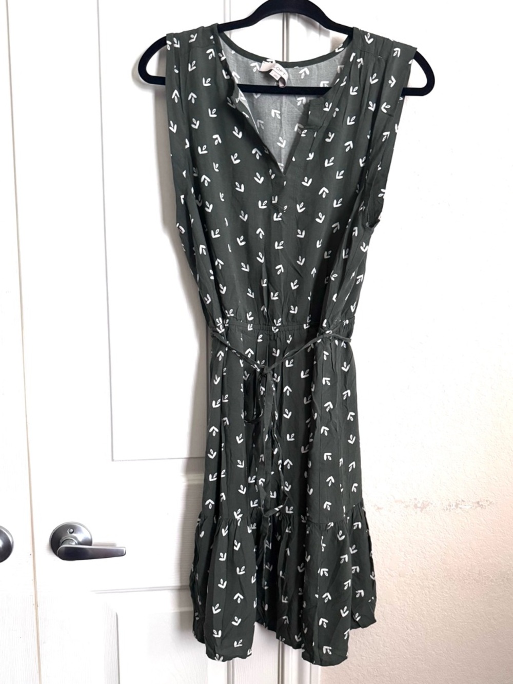 Ann Taylor Loft Belted Print Dress